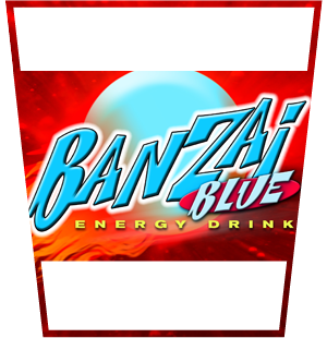 Banzai Blue Energy Label Front